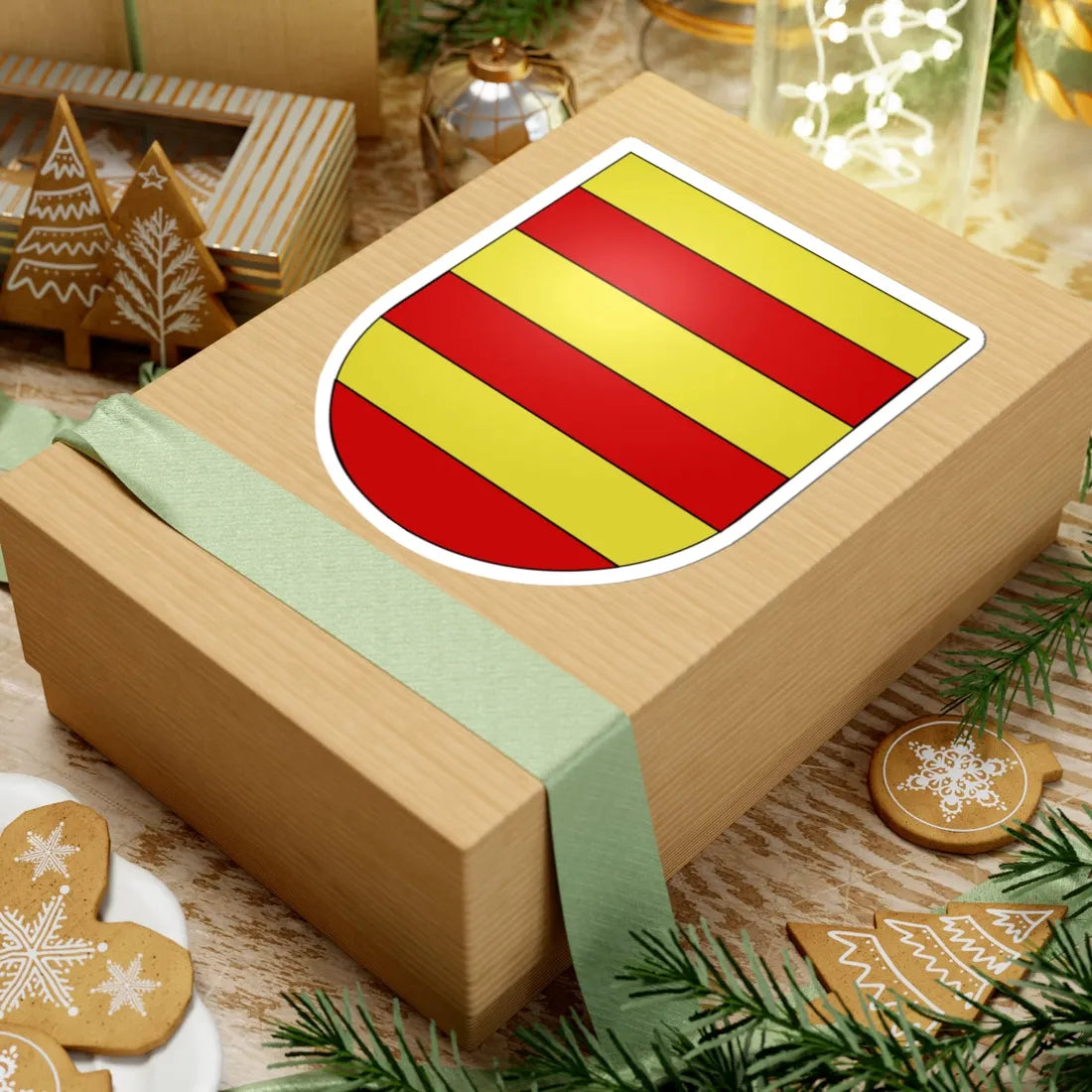 Blason Es famille Baquedano Navarre (Spain) (Coat of Arms) STICKER Vinyl Kiss-Cut Decal - The Sticker Space