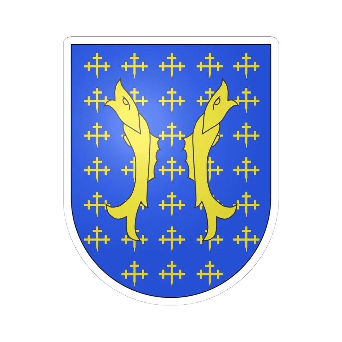 Blason Es famille Bar Biscaye (Spain) (Coat of Arms) STICKER Vinyl Kiss-Cut Decal 4 Inch White - The Sticker Space