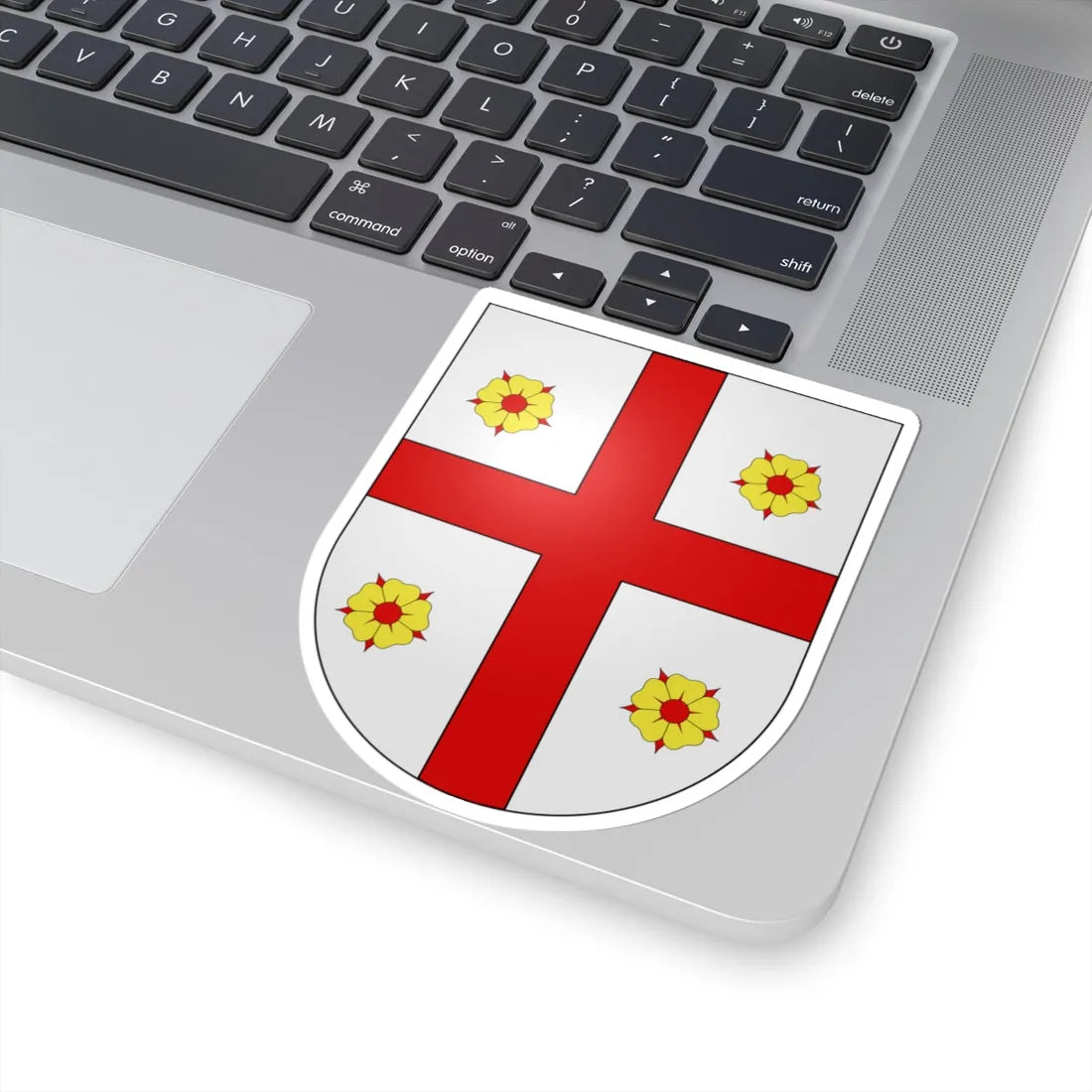 Blason Es famille Baron Cinco Villas (Spain) (Coat of Arms) STICKER Vinyl Kiss-Cut Decal - The Sticker Space