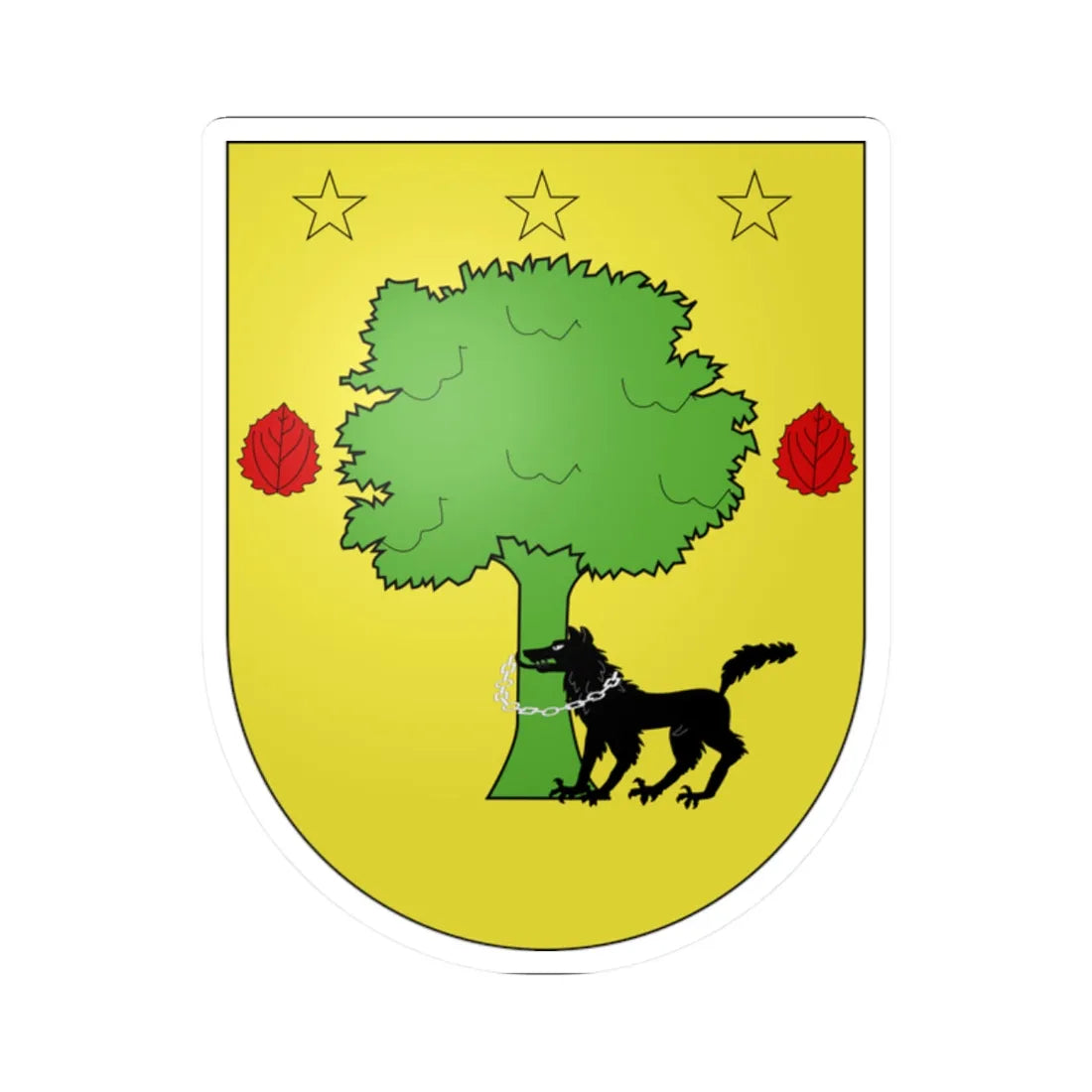 Blason Es famille Barturen Biscaye (Spain) (Coat of Arms) STICKER Vinyl Kiss-Cut Decal 2 Inch White - The Sticker Space