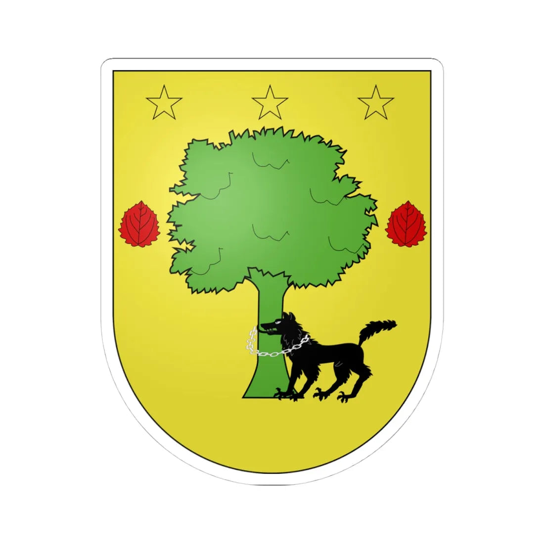 Blason Es famille Barturen Biscaye (Spain) (Coat of Arms) STICKER Vinyl Kiss-Cut Decal 4 Inch White - The Sticker Space