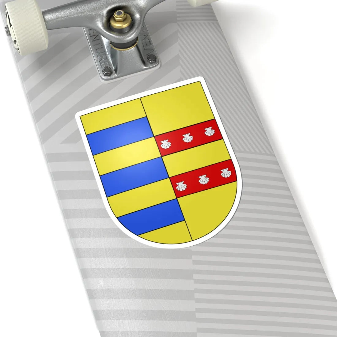 Blason Es famille Baset Navarre (Spain) (Coat of Arms) STICKER Vinyl Kiss-Cut Decal - The Sticker Space