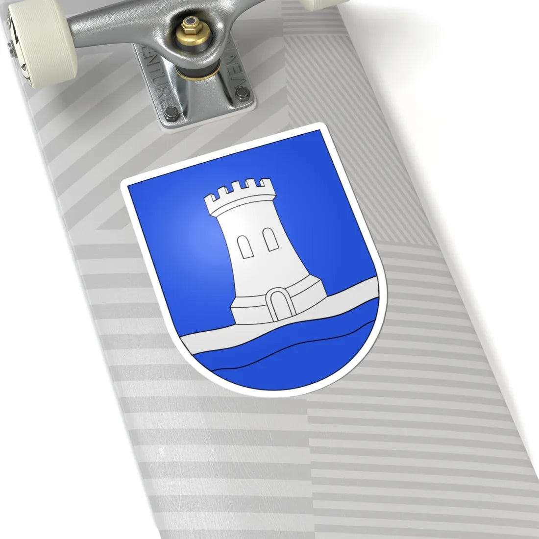 Blason Es famille Bregenz Navarre (Spain) (Coat of Arms) STICKER Vinyl Kiss-Cut Decal - The Sticker Space