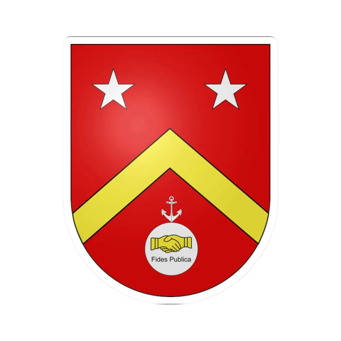 Blason Es famille Cabarrus Navarre (Spain) (Coat of Arms) STICKER Vinyl Kiss-Cut Decal 2 Inch White - The Sticker Space