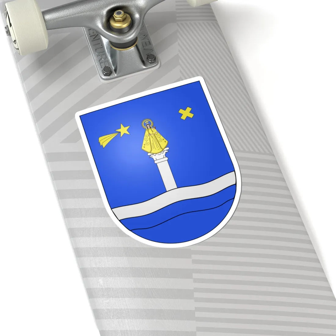 Blason Es famille Chaminade Navarre (Spain) (Coat of Arms) STICKER Vinyl Kiss-Cut Decal - The Sticker Space