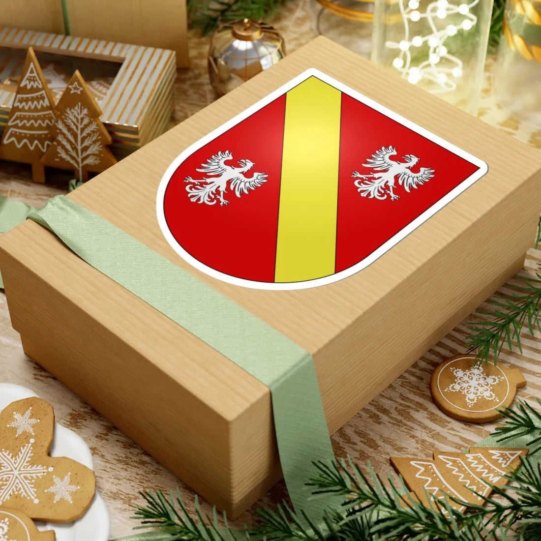 Blason Es famille Cugui Navarre (Spain) (Coat of Arms) STICKER Vinyl Kiss-Cut Decal - The Sticker Space