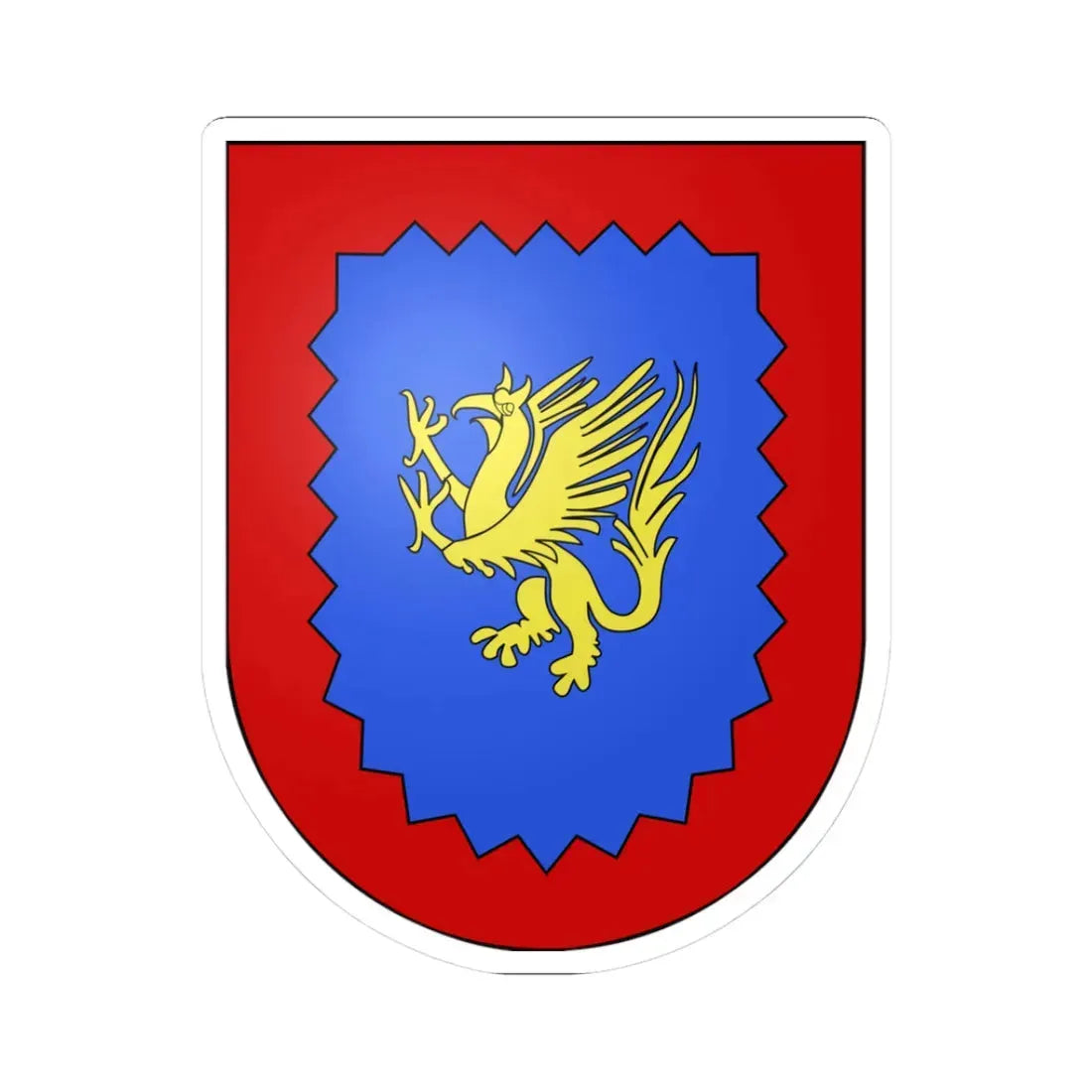 Blason Es famille Ebazquin Navarre (Spain) (Coat of Arms) STICKER Vinyl Kiss-Cut Decal - The Sticker Space