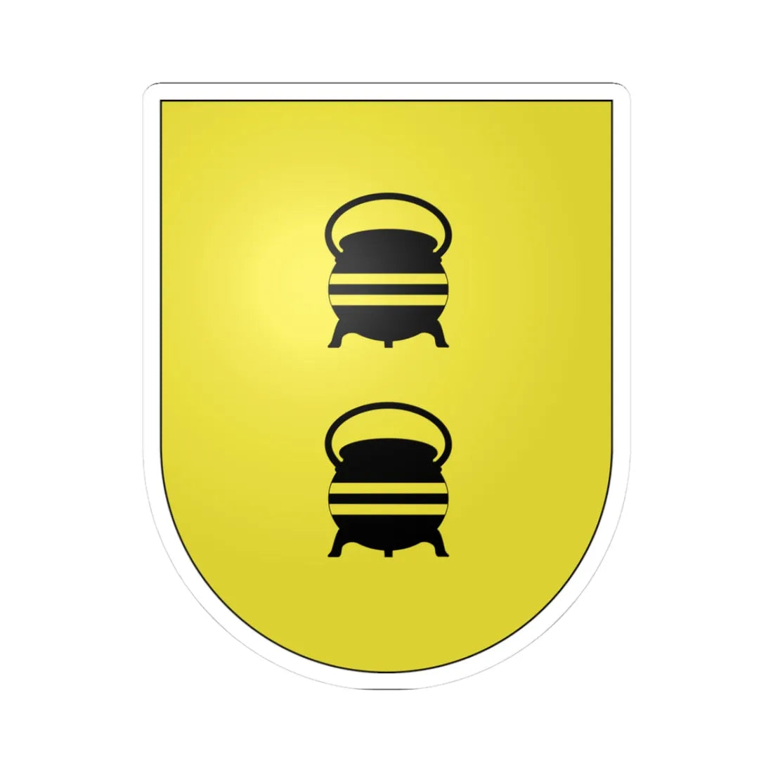 Blason Es famille Echalaz Navarre (Spain) (Coat of Arms) STICKER Vinyl Kiss-Cut Decal 3 Inch White - The Sticker Space