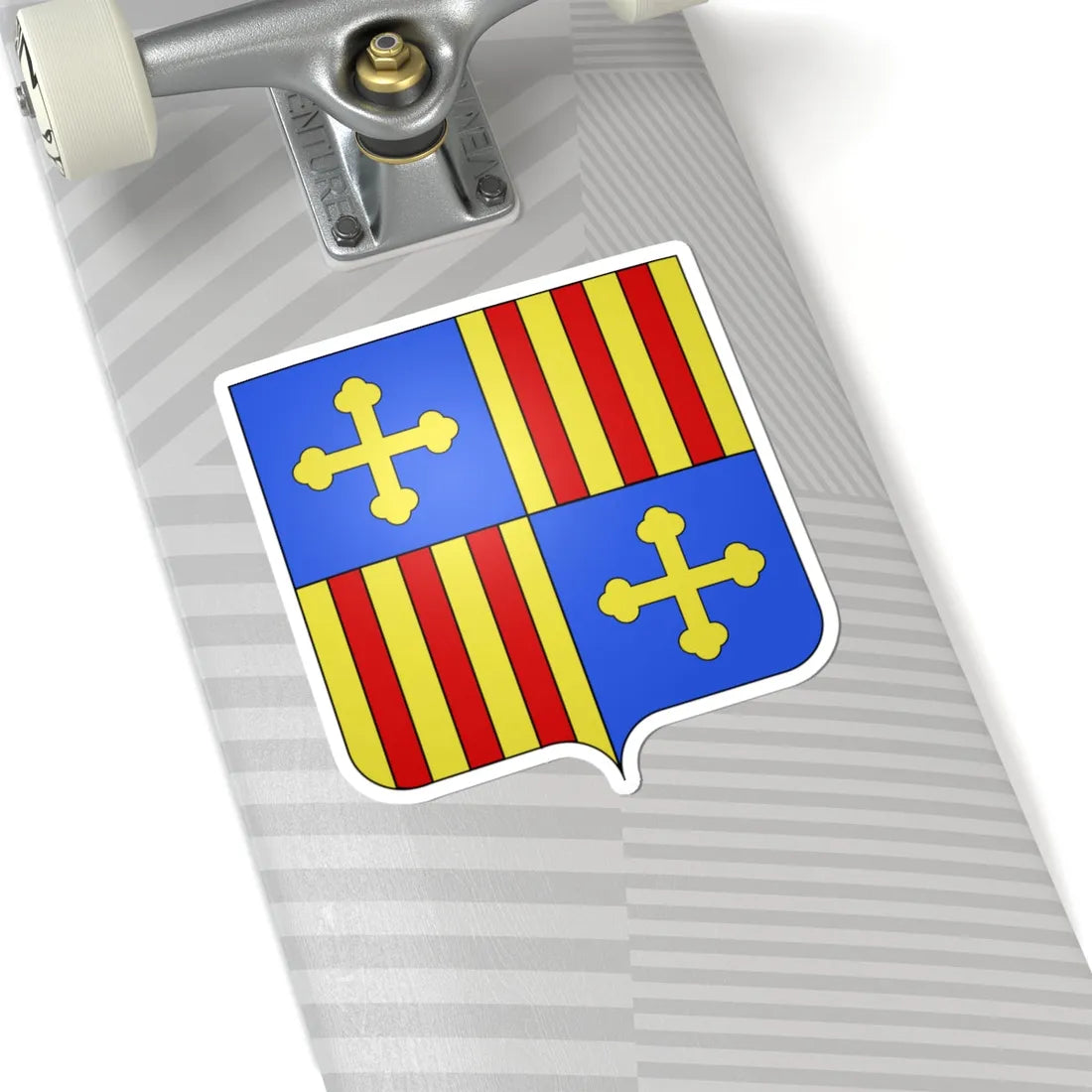 Blason Es famille Echalecu Navarre (Spain) (Coat of Arms) STICKER Vinyl Kiss-Cut Decal - The Sticker Space