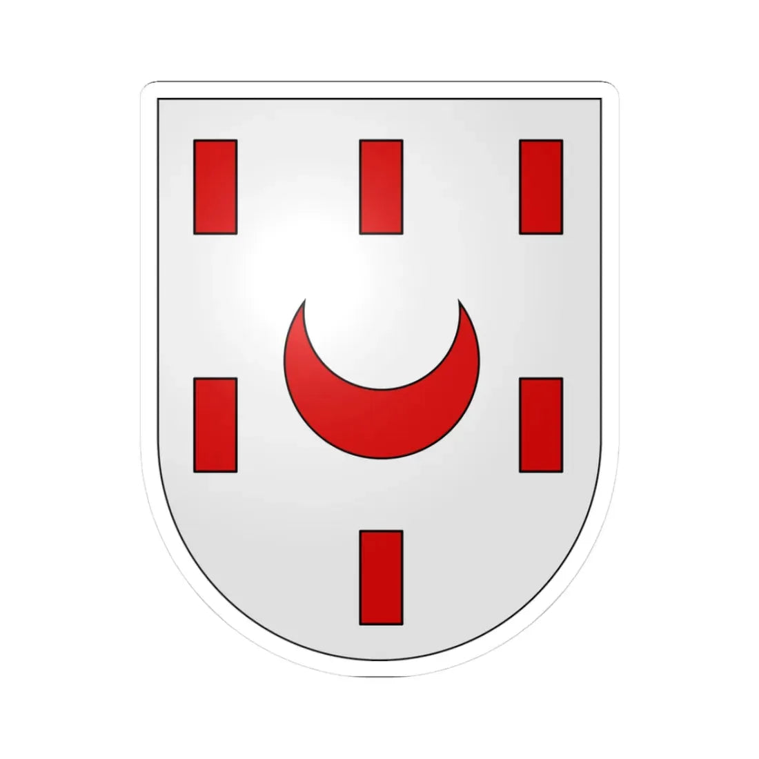 Blason Es famille Echaurri Navarre (Spain) (Coat of Arms) STICKER Vinyl Kiss-Cut Decal 3 Inch White - The Sticker Space