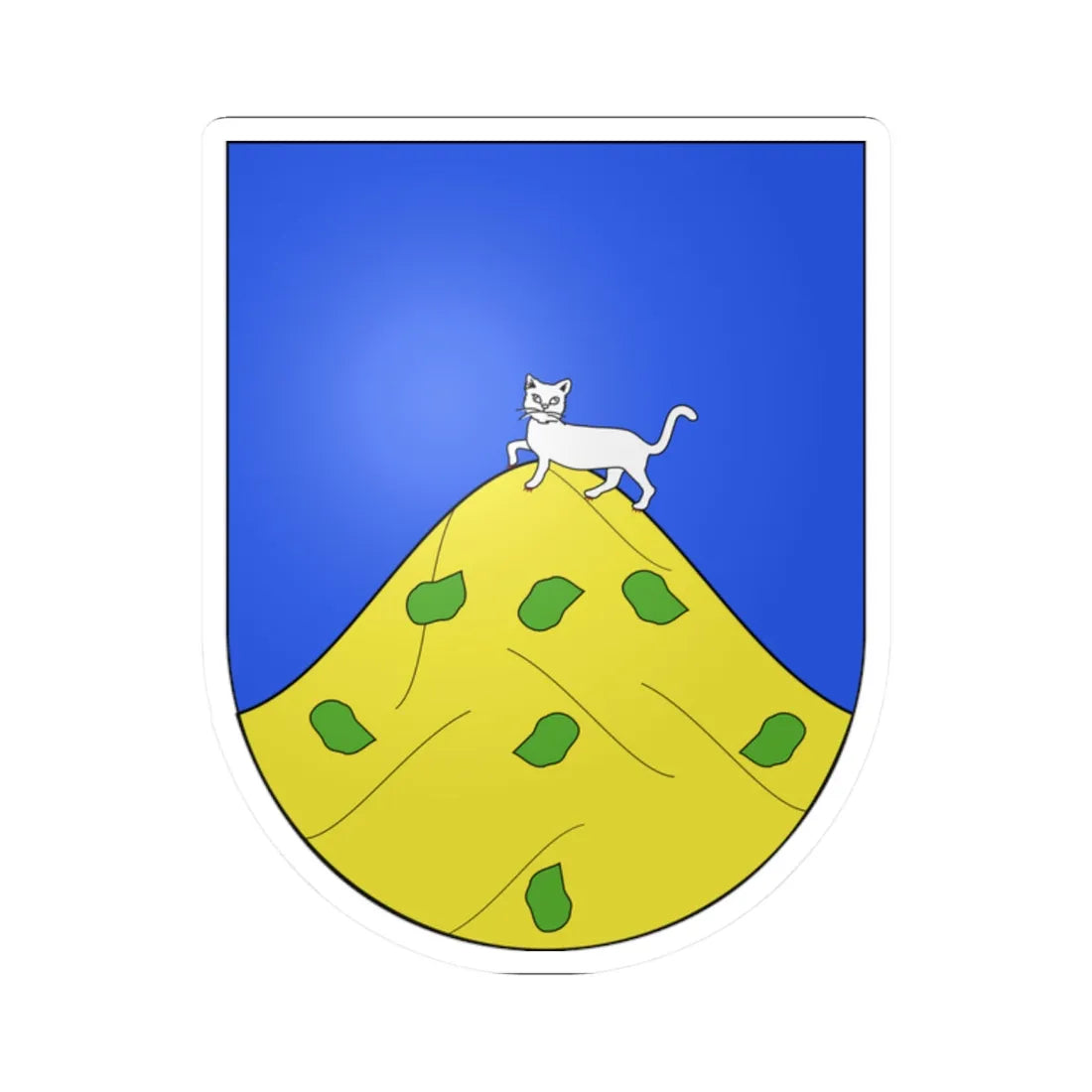Blason Es famille Falces Navarre (Spain) (Coat of Arms) STICKER Vinyl Kiss-Cut Decal 2 Inch White - The Sticker Space