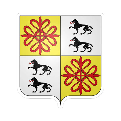 Blason Es famille Iguiniz Guipuscoa (Spain) (Coat of Arms) STICKER Vinyl Kiss-Cut Decal 3 Inch White - The Sticker Space