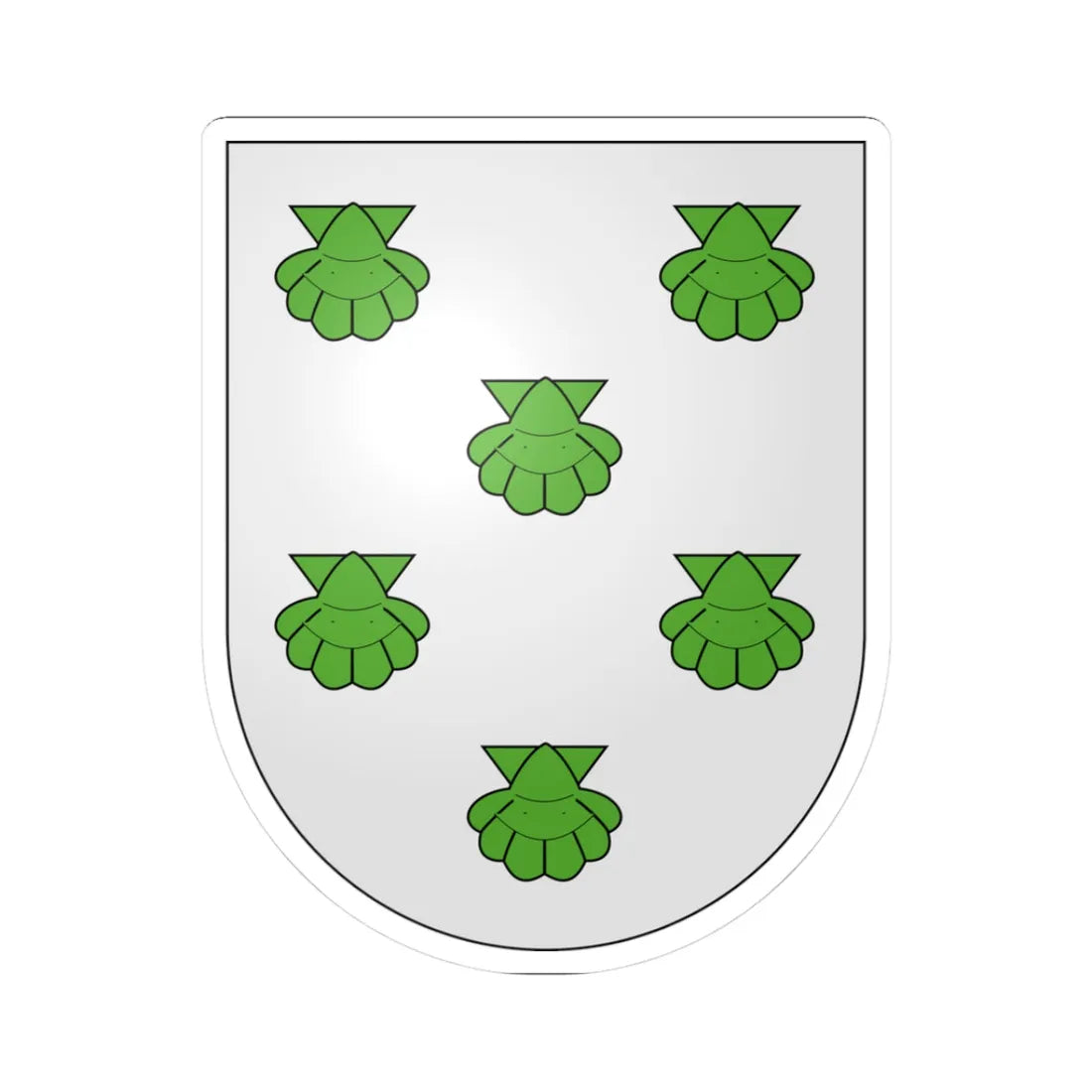 Blason Es famille Jabaritz Navarre (Spain) (Coat of Arms) STICKER Vinyl Kiss-Cut Decal 3 Inch White - The Sticker Space