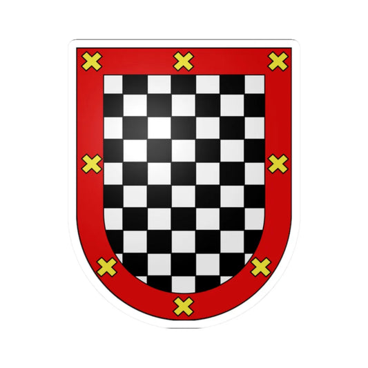 Blason Es famille Jaureguizar Baztan (Spain) (Coat of Arms) STICKER Vinyl Kiss-Cut Decal 2 Inch White - The Sticker Space