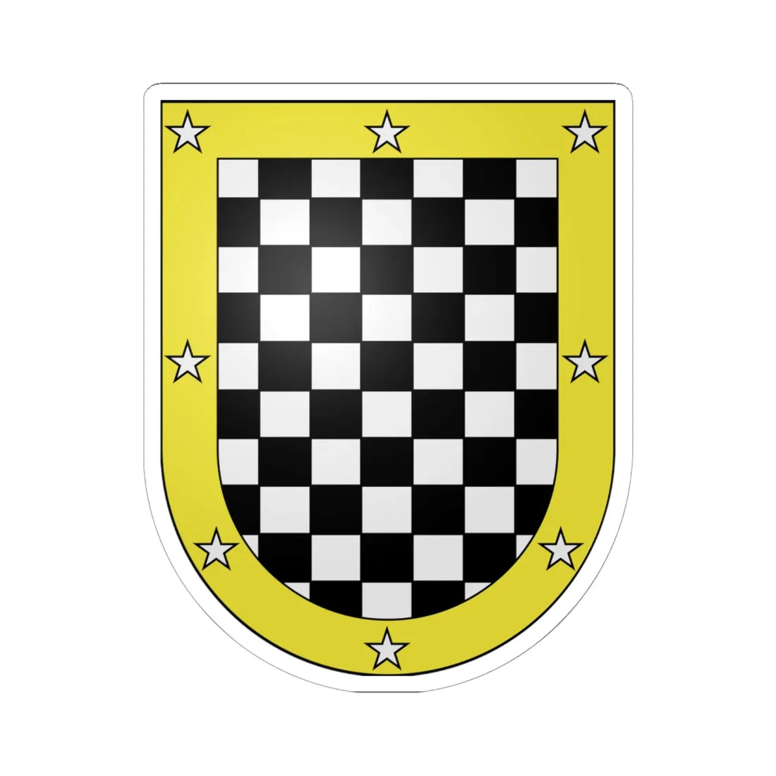 Blason Es famille Lapicea Baztan (Spain) (Coat of Arms) STICKER Vinyl Kiss-Cut Decal 6 Inch White - The Sticker Space