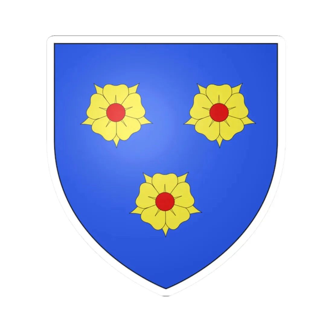 Blason Etienne de Cosington selon Gelre (England) (Coat of Arms) STICKER Vinyl Kiss-Cut Decal 2 Inch White - The Sticker Space