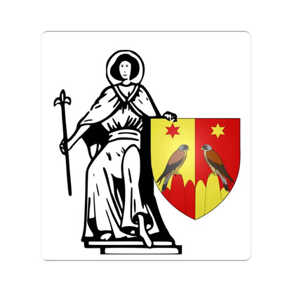 Blason Evere (Belgium) (Coat of Arms) STICKER Vinyl Kiss-Cut Decal 3 Inch White - The Sticker Space