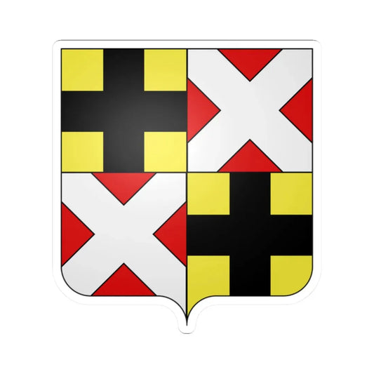 Blason fam be Bruges-Gruuthuse (Belgium) (Coat of Arms) STICKER Vinyl Kiss-Cut Decal 2 Inch White - The Sticker Space