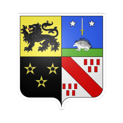 Blason fam be Herwyn (Belgium) (Coat of Arms) STICKER Vinyl Kiss-Cut Decal 3 Inch White - The Sticker Space