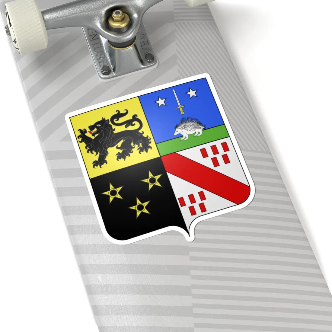 Blason fam be Herwyn (Belgium) (Coat of Arms) STICKER Vinyl Kiss-Cut Decal - The Sticker Space