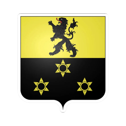 Blason fam be Herwyn de Nevèle (Belgium) (Coat of Arms) STICKER Vinyl Kiss-Cut Decal 2 Inch White - The Sticker Space
