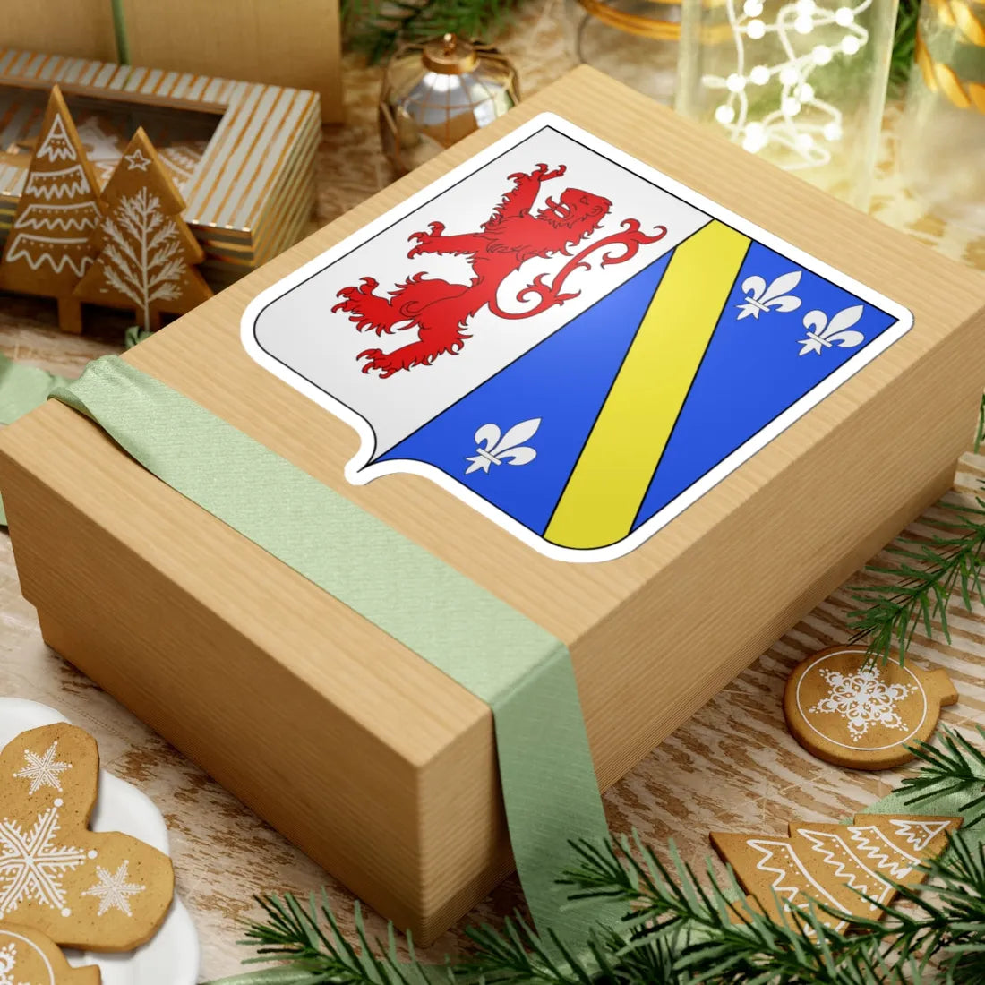 Blason fam belge Bouhon (Belgium) (Coat of Arms) STICKER Vinyl Kiss-Cut Decal - The Sticker Space