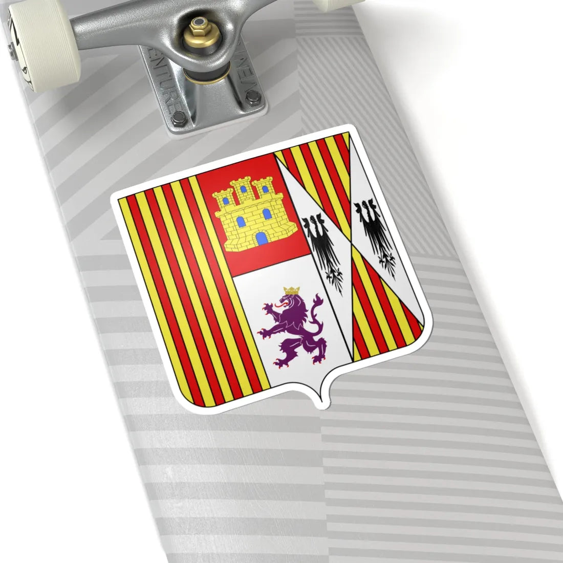 Blason fam es Aragon duc de Segorbe (Spain) (Coat of Arms) STICKER Vinyl Kiss-Cut Decal - The Sticker Space