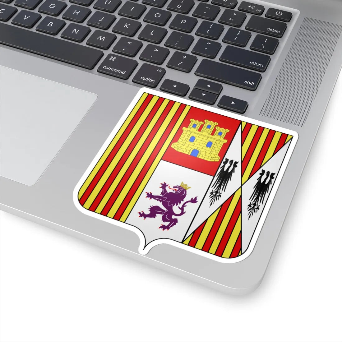 Blason fam es Aragon duc de Segorbe (Spain) (Coat of Arms) STICKER Vinyl Kiss-Cut Decal - The Sticker Space