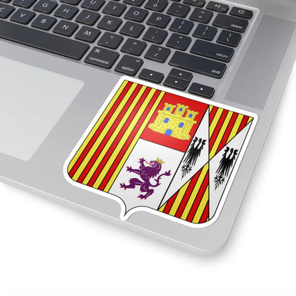 Blason fam es Aragon duc de Segorbe (Spain) (Coat of Arms) STICKER Vinyl Kiss-Cut Decal - The Sticker Space