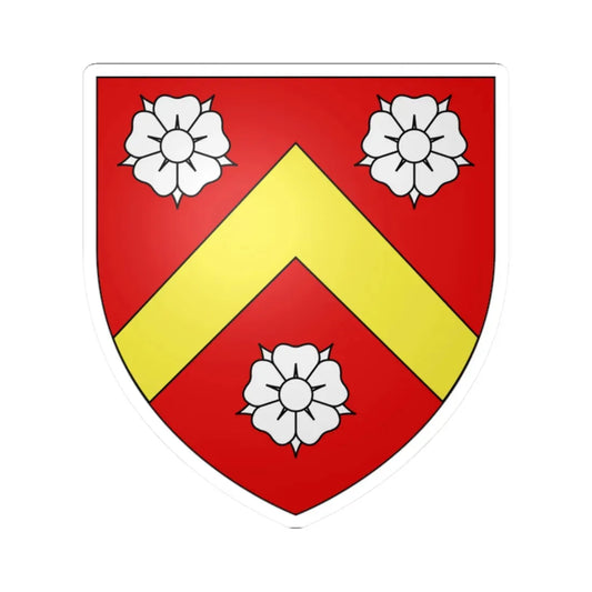 Blason fam fr adam2 (France) (Coat of Arms) STICKER Vinyl Kiss-Cut Decal 2 Inch White - The Sticker Space