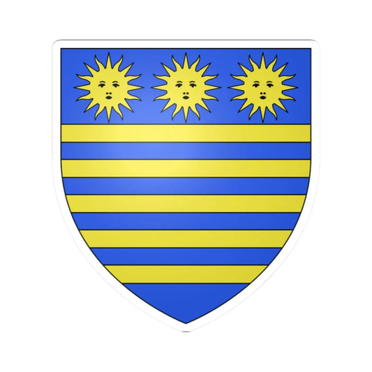 Blason fam fr Aligre d (France) (Coat of Arms) STICKER Vinyl Kiss-Cut Decal 2 Inch White - The Sticker Space