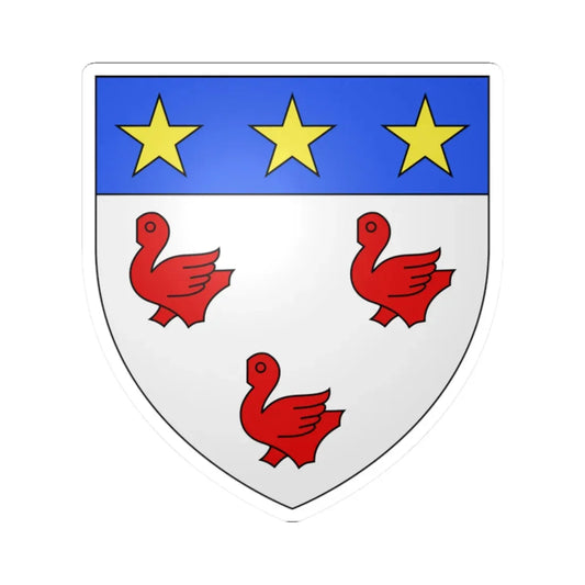 Blason fam fr Allain (France) (Coat of Arms) STICKER Vinyl Kiss-Cut Decal 2 Inch White - The Sticker Space