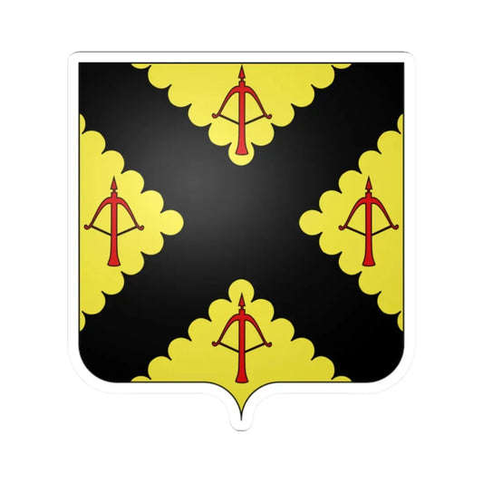 Blason fam fr Arbaleste (France) (Coat of Arms) STICKER Vinyl Kiss-Cut Decal 2 Inch White - The Sticker Space