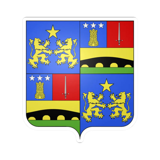 Blason fam fr dAllemagne (France) (Coat of Arms) STICKER Vinyl Kiss-Cut Decal 2 Inch White - The Sticker Space