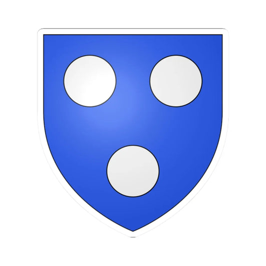 Blason fam fr dAmerval de Fresne (France) (Coat of Arms) STICKER Vinyl Kiss-Cut Decal 2 Inch White - The Sticker Space