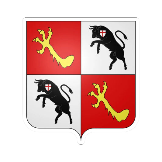 Blason fam fr Faucon (Italy) (Coat of Arms) STICKER Vinyl Kiss-Cut Decal 2 Inch White - The Sticker Space