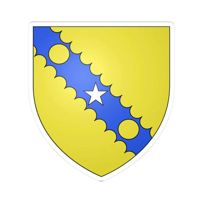 Blason fam irl-fr Clarke (Ireland) (Coat of Arms) STICKER Vinyl Kiss-Cut Decal 3 Inch White - The Sticker Space