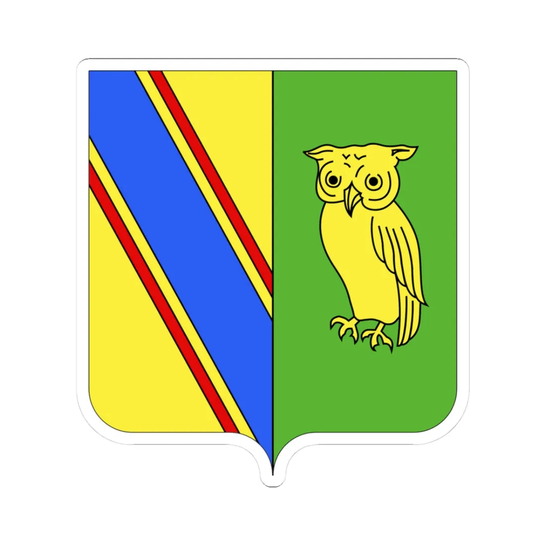 Blason famille be Ackerman (Belgium) (Coat of Arms) STICKER Vinyl Kiss-Cut Decal 3 Inch White - The Sticker Space
