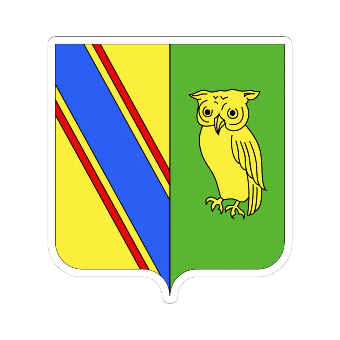 Blason famille be Ackerman (Belgium) (Coat of Arms) STICKER Vinyl Kiss-Cut Decal 4 Inch White - The Sticker Space