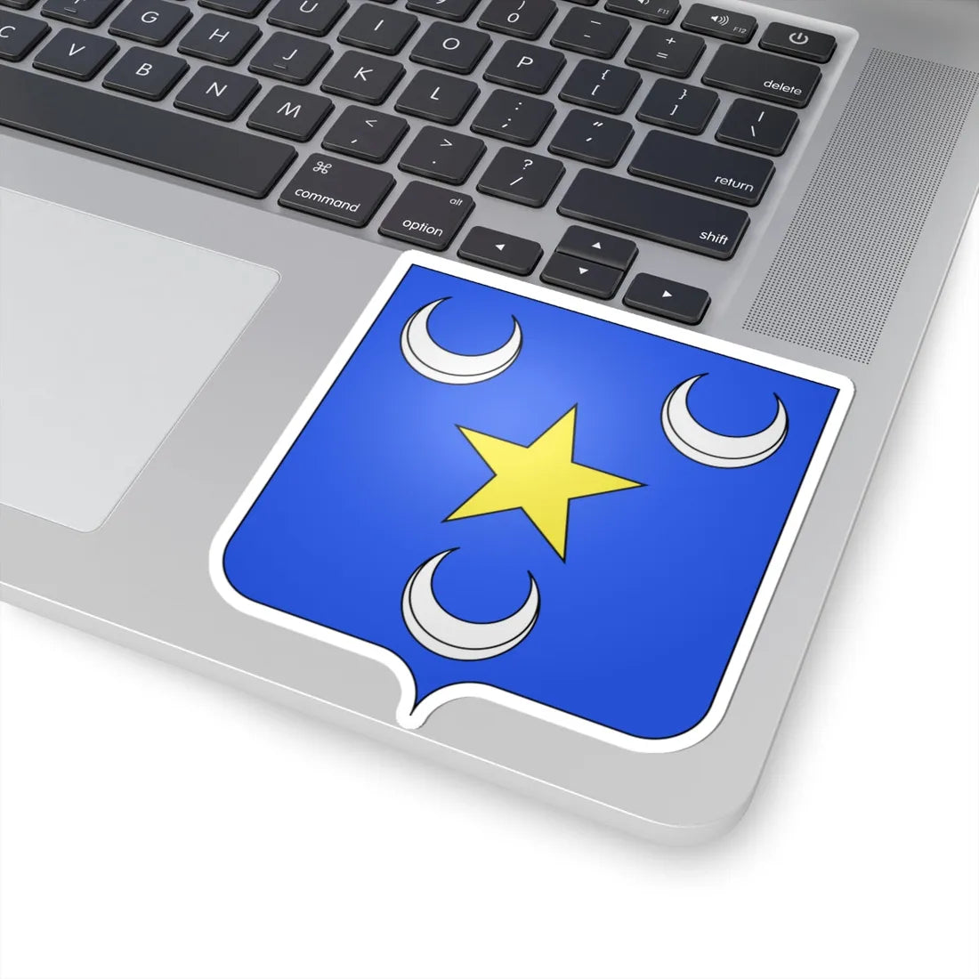 Blason famille Carpentier de Changy (Belgium) (Coat of Arms) STICKER Vinyl Kiss-Cut Decal - The Sticker Space