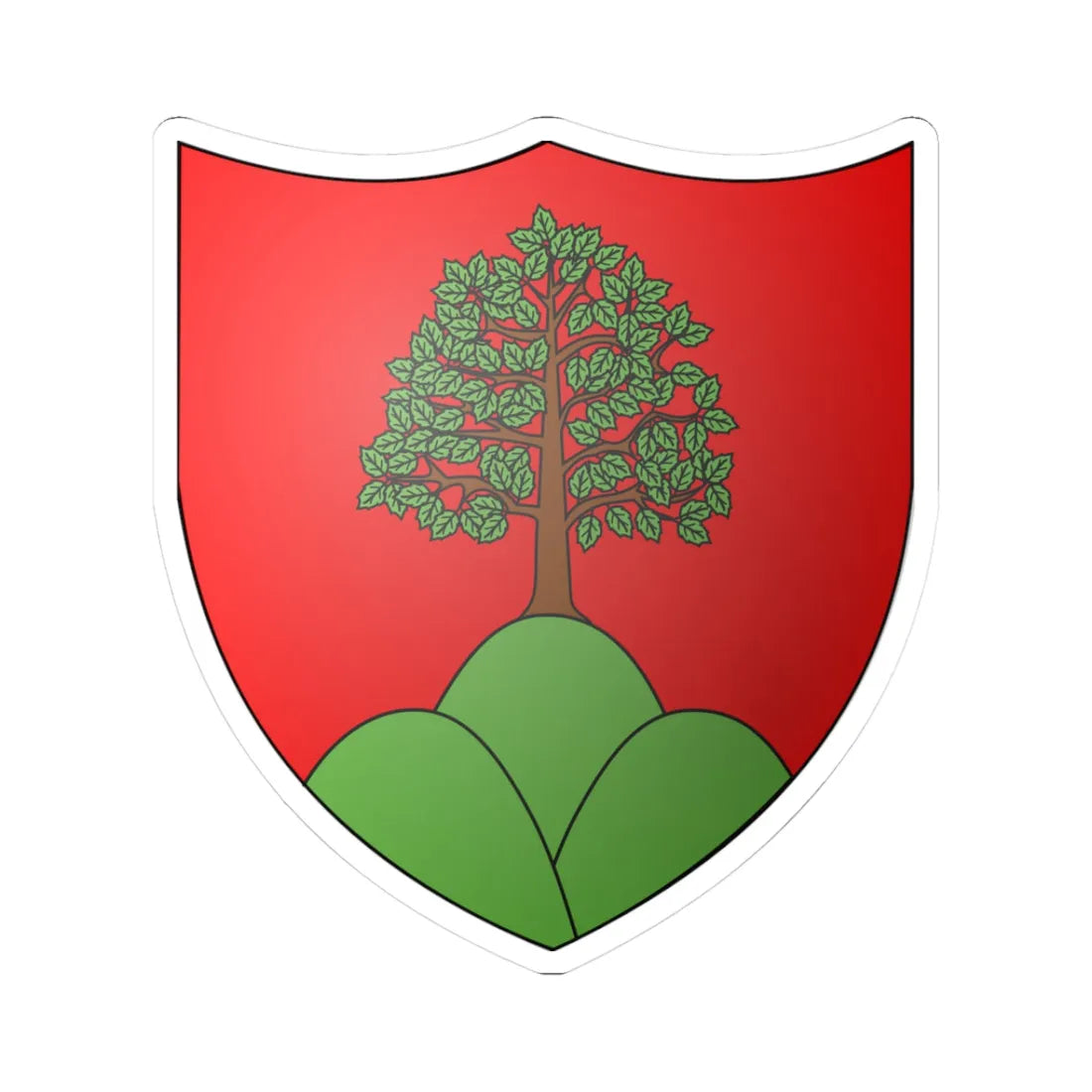 Blason famille ch Bucher (Switzerland) (Coat of Arms) STICKER Vinyl Kiss-Cut Decal 3 Inch White - The Sticker Space