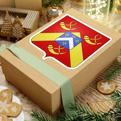 Blason famille Cornet dElzius (Belgium) (Coat of Arms) STICKER Vinyl Kiss-Cut Decal - The Sticker Space