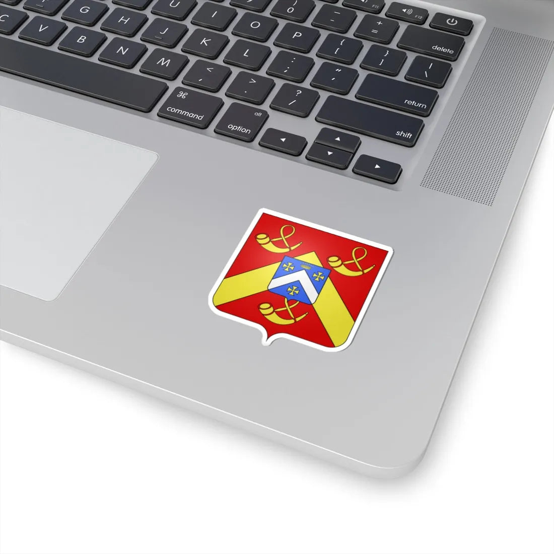 Blason famille Cornet dElzius (Belgium) (Coat of Arms) STICKER Vinyl Kiss-Cut Decal - The Sticker Space