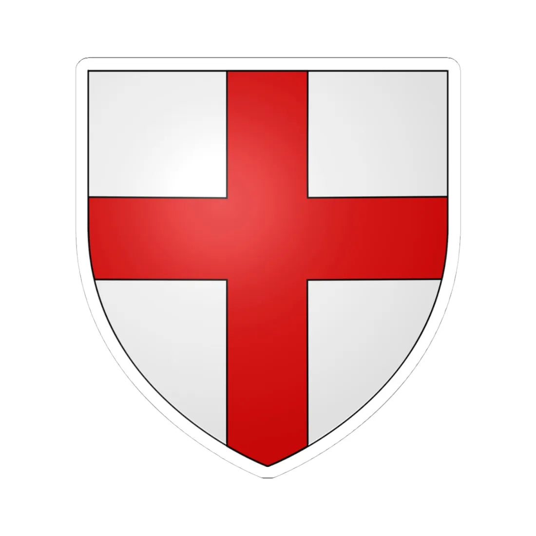 Blason famille de Bouchout (Belgium) (Coat of Arms) STICKER Vinyl Kiss-Cut Decal 4 Inch White - The Sticker Space