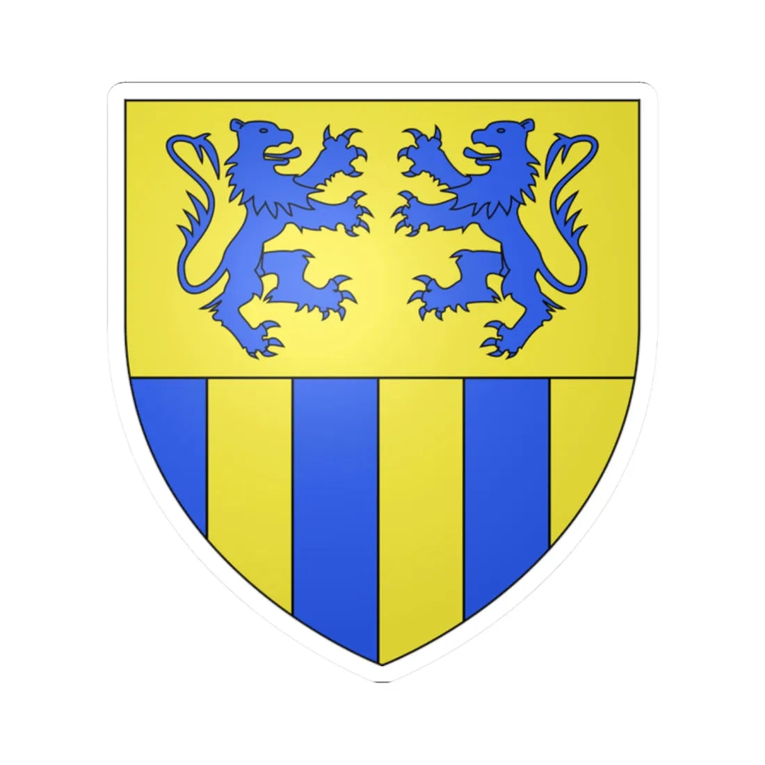 Blason famille de May (Switzerland) (Coat of Arms) STICKER Vinyl Kiss-Cut Decal 2 Inch White - The Sticker Space