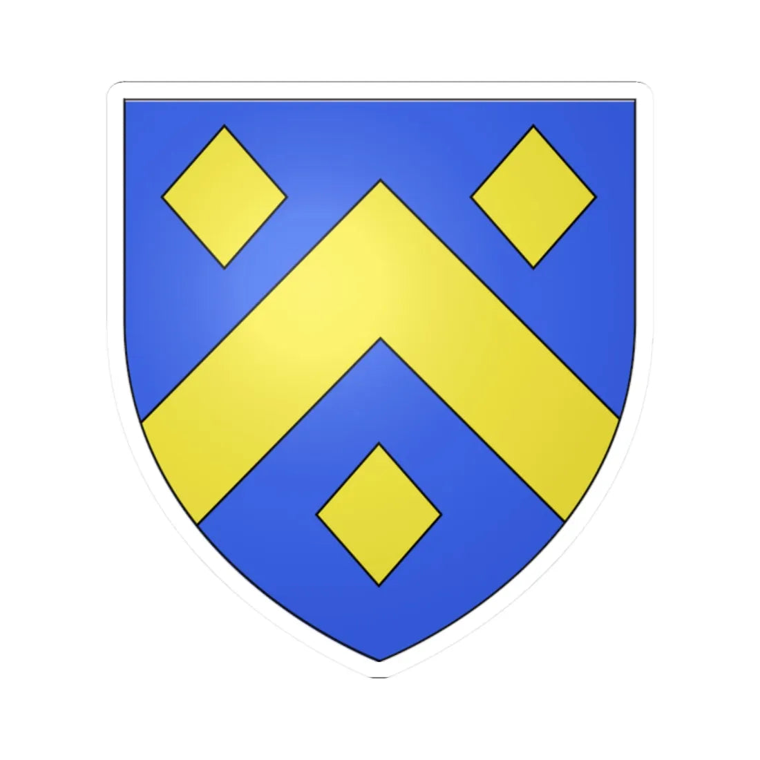 Blason famille de Tezzi (Italy) (Coat of Arms) STICKER Vinyl Kiss-Cut Decal 2 Inch White - The Sticker Space