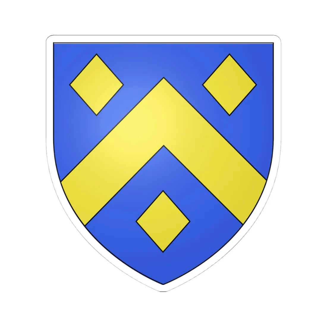 Blason famille de Tezzi (Italy) (Coat of Arms) STICKER Vinyl Kiss-Cut Decal 4 Inch White - The Sticker Space