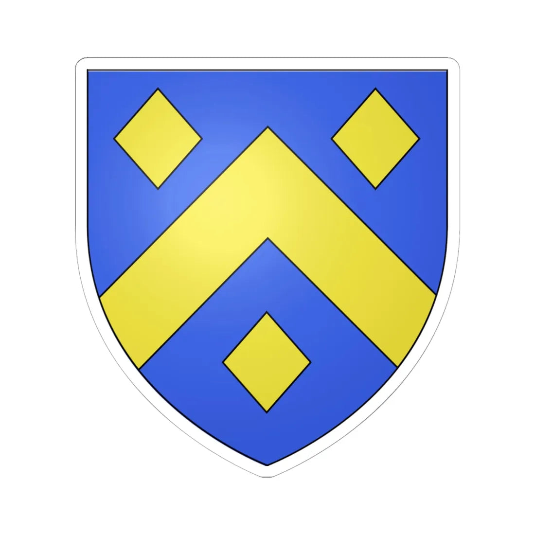 Blason famille de Tezzi (Italy) (Coat of Arms) STICKER Vinyl Kiss-Cut Decal 6 Inch White - The Sticker Space