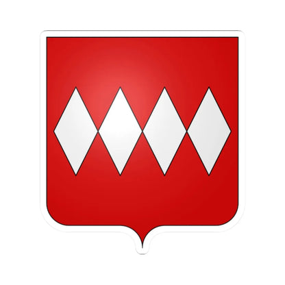 Blason famille en de Carteret duché de Normandie (England) (Coat of Arms) STICKER Vinyl Kiss-Cut Decal 2 Inch White - The Sticker Space