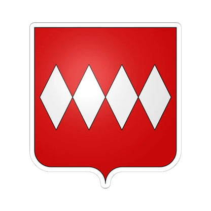 Blason famille en de Carteret duché de Normandie (England) (Coat of Arms) STICKER Vinyl Kiss-Cut Decal 6 Inch White - The Sticker Space